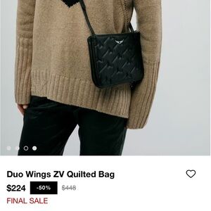 Zadig & Voltaire Black Quilted Crossbody Bag